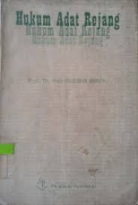 Image of Hukum Adat Rejang